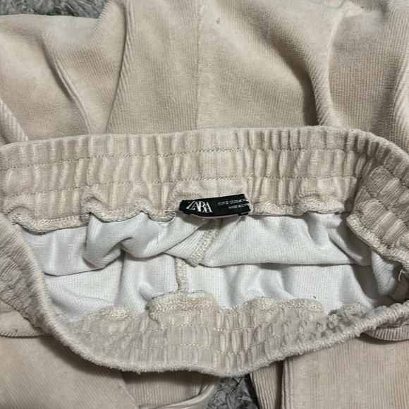 Zara corduroy sweat pants beige size s - Picture 2 of 2